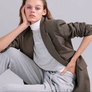 Oversize houndstooth Zara Blazer/Coat, taupe brown